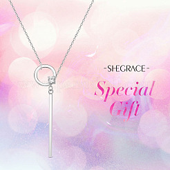 Rhodium Plated 925 Sterling Silver Pendant Necklaces&nbsp;JN934A