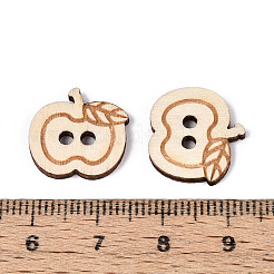 Apple Wood Buttons&nbsp;BUTT-T013-14B