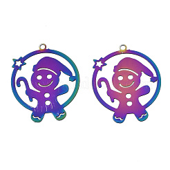 Ion Plating(IP) 201 Stainless Steel Filigree Pendants&nbsp;STAS-S118-002