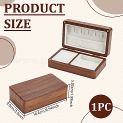 Rectangle Wooden Jewelry Organizer Magnetic Boxes&nbsp;CON-WH0112-073B