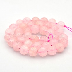 Round Natural Rose Quartz Beads Strands&nbsp;G-N0120-07-10mm