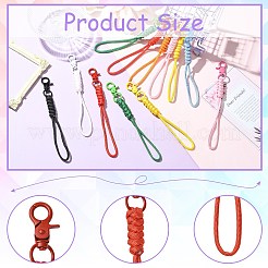 16Pcs 8 Colors Polyester Mobile Straps&nbsp;HJEW-CJ00097