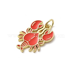 Brass Enamel Pendants&nbsp;KK-P338-03D-G