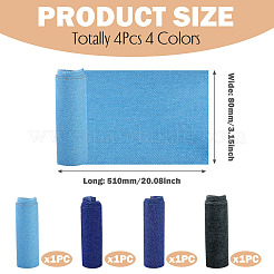 4Pcs 4 Colors Denim Cloth Iron on Sew on Patches&nbsp;SENE-TA0001-04