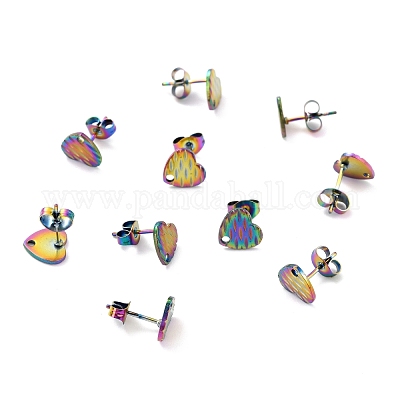DIY Wood Stud Earring Findings Kit - 16 Pairs With Ear Nuts - Mixed Shapes For Jewelry Making - View #2
