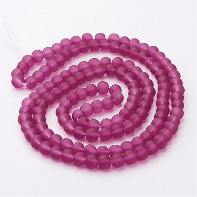 Baking Paint Transparent Glass Bead Strands&nbsp;X-GLAA-S031-6mm-39-1