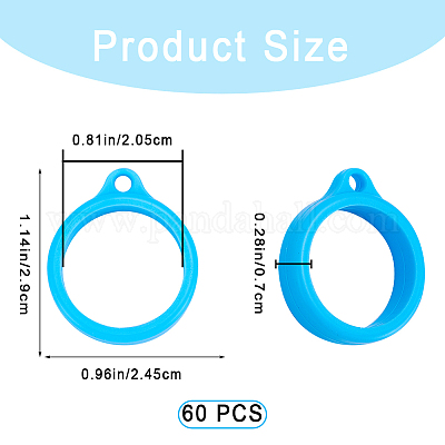 60Pcs Silicone Pendant&nbsp;SIL-GF0001-44-1