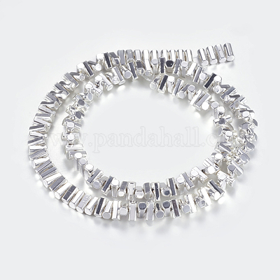 Non-magnetic Synthetic Hematite Beads Strands&nbsp;G-P338-24A-3x6mm-S-1