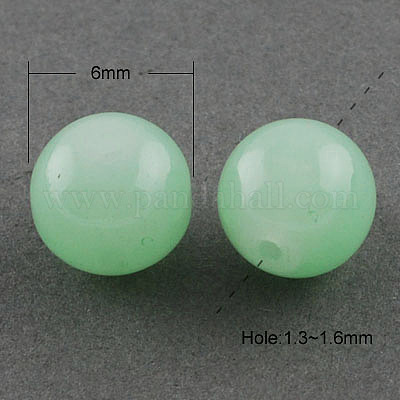 Imitation Jade Glass Beads Strands&nbsp;DGLA-S076-6mm-20-1