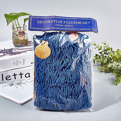 blue fishing net decor Ship Wheel Nautical Backdrop with Anchor and Its perfect for adding a touch of the beach to your luau Shappy Decorative Fishing Nets for