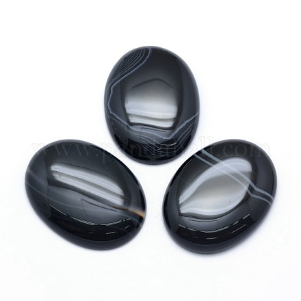 Natural Banded Agate Cabochons&nbsp;G-P393-I10-1
