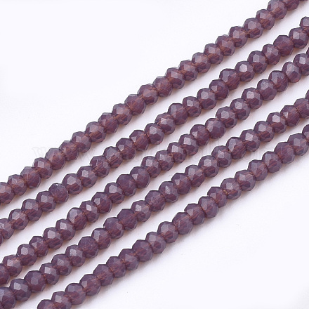 Opaque Solid Color Glass Beads Strands GLAA-S178-12A-12-1