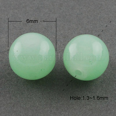 Imitation Jade Glass Beads Strands&nbsp;DGLA-S076-6mm-20-1