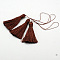 Nylon Thread Tassel Big Pendant Decorations, Saddle Brown, 43x6mm