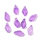 Glass Beads, Leaf, Lilac, 12x6.5x5mm, Hole: 0.8mm