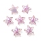 UV Plating Rainbow Iridescent Transparent Acrylic Beads, Two Tone, Star, Violet, 15.5~16x16.5x9.5mm, Hole: 2.6mm