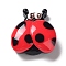 Opaque Resin Cute Insect Cabochons, with Enamel, Ladybug, Red, 19x17.5x8mm
