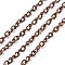 Iron Side Twisted Chain, Unwelded, Lead Free & Nickel Free, with Spool, Red Copper, Size: Chains: about 5mm long, 4mm wide, 0.9mm thick, about 328.08 Feet(100m)/roll