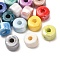 Handmade Porcelain Beads, Column, Bright Glazed Porcelain, Mixed Color, 6.5x4.5mm, Hole: 1.6mm