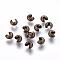 Iron Crimp Beads Covers, Cadmium Free & Nickel Free & Lead Free, Antique Bronze, 4mm In Diameter, Hole: 1.5~1.8mm