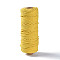 Cotton String Threads, Macrame Cord, Decorative String Threads, for DIY Crafts, Gift Wrapping and Jewelry Making, Yellow, 3mm, about 54.68 yards(50m)/roll