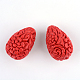 Carved Flower Cinnabar Beads&nbsp;X-CARL-Q004-53-1