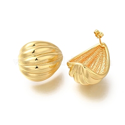 Rack Plating Textured Chunky Brass Stud Earrings&nbsp;EJEW-I310-24G