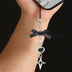 1Pc Iron with Acrylic with Plastics Beaded Mobile Phone Lanyard Wrist Strap&nbsp;AJEW-LP0005-08