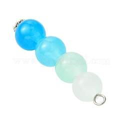 4Pcs 4 Colors Glass Beaded Pendants&nbsp;PALLOY-JF02813