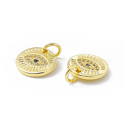 Rack Plating Brass Micro Pave Cubic Zirconia Charms&nbsp;KK-B065-01G