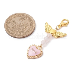 Valentine's Day Alloy Enamel Pendant Decoraton&nbsp;HJEW-JM02028-01