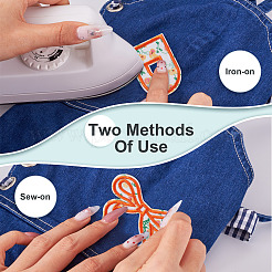 3 Bags Polyester Embroider Self-adhesion Thread Iron on/Sew On Patches&nbsp;PATC-TA0001-53
