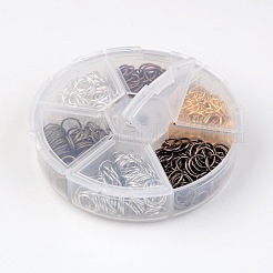 1 Box 6 Color Iron Open Jump Rings&nbsp;IFIN-X0025-8mm-NF-B