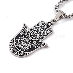 304 Stainless Steel Enamel Necklaces&nbsp;NJEW-Q338-02P