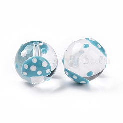 Glass with Enamel Beads&nbsp;LAMP-P058-01A