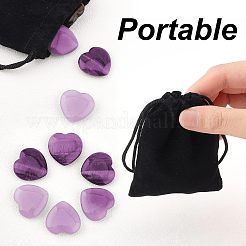 20Pcs Heart Dyed Natural Striped Agate Heart Palm Stone&nbsp;G-FH0001-20