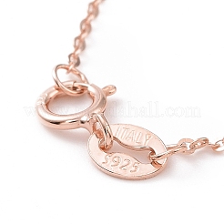 925 Sterling Silver Cable Chains Necklace for Women&nbsp;STER-I021-08A-RG