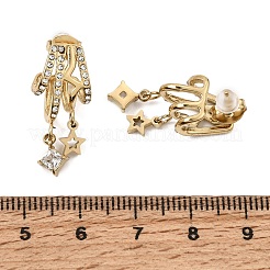 304 Stainless Steel Rhinestone Stud Dangle Earrings&nbsp;SA-CBA2018-06G