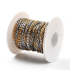 Two Tone 304 Stainless Steel Curb Chains&nbsp;CHS-B001-13