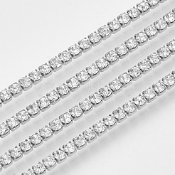 304 Stainless Steel Rhinestone Strass Chains&nbsp;STAS-T055-12P