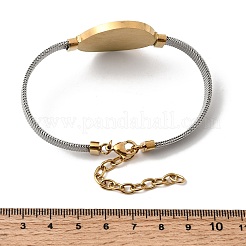 304 Stainless Steel Saint Benedict Bangles for Women&nbsp;BJEW-K295-01A-GP