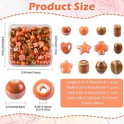 68Pcs 12 Styles Handmade Porcelain Beads&nbsp;PORC-FS0001-55
