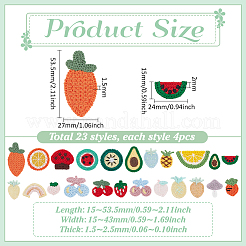 92Pcs 23 Styles Polyester Crochet Appliques&nbsp;DIY-PH0029-31