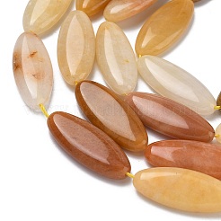 Natural Golden Silk Jade Beads Strands&nbsp;G-B078-E18-01