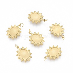 Ion Plating(IP) 304 Stainless Steel Pendant Cabochon Settings&nbsp;X-STAS-N097-259