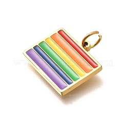 Pride 304 Stainless Steel Enamel Pendants&nbsp;LS-STAS-B079-01G-13