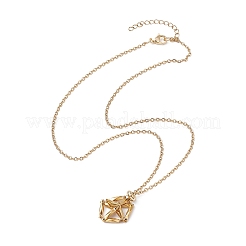 Ion Plating(IP) 304 Stainless Steel Macrame Pouch Empty Stone Holder for Pendant Necklaces Making&nbsp;NJEW-JN04441-01
