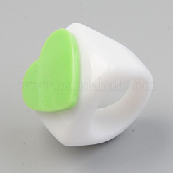 Opaque Acrylic Finger Rings&nbsp;X-RJEW-T010-13