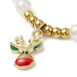 ABS Plastic Imitation Pearl Beads Stretch Bracelets&nbsp;BJEW-JB11112