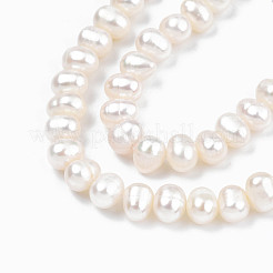 Natural Cultured Freshwater Pearl Beads Strands&nbsp;PEAR-N013-04B-01